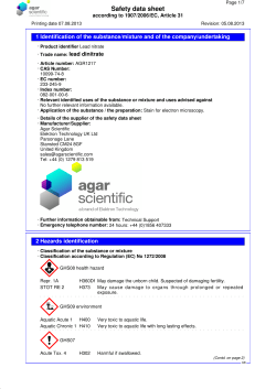 AGR1217 Lead Nitrate MSDS