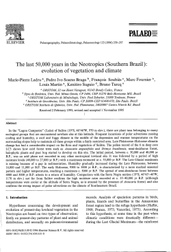 The last 50.000 years in the neotropics (Southern Brazil) : evolution
