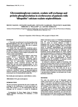 Glycosaminoglycan Content, Oxalate Self