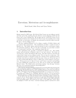 Executions, Motivations and Accomplishments 1