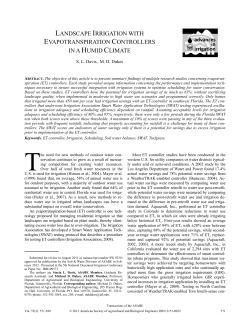 Landscape Irrigation with Evapotranspiration Controllers in a Humid