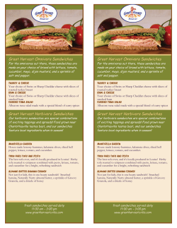 Great Harvest Herbivore Sandwiches Great Harvest Omnivore