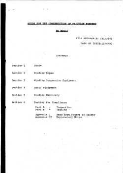MDG12 Construction of friction winders