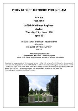 percy george theodore pedlingham