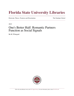 One`s Better Half: Romantic Partners Function as Social