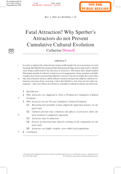 Fatal Attraction? Why Sperber`s Attractors do not Prevent Cumulative