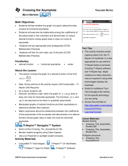 Summary of lesson - TI Education