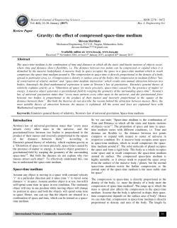 Gravity: the effect of comp avity: the effect of compressed space