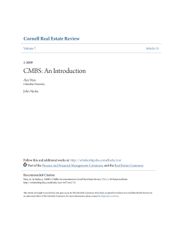 CMBS: An Introduction - The Scholarly Commons