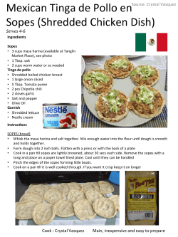 Mexican Tinga de Pollo en Sopes (Shredded Chicken Dish) Crystal