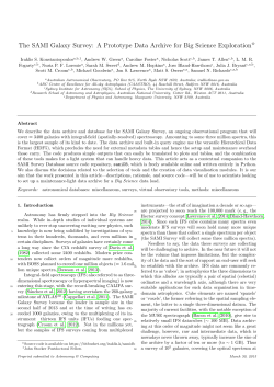 The SAMI Galaxy Survey: A Prototype Data Archive for Big Science