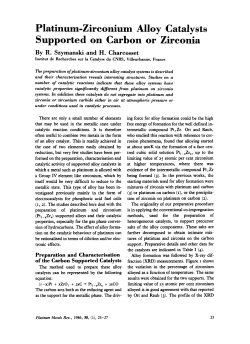 Platinum-Zirconium Alloy Catalysts Supported on Carbon or Zirconia
