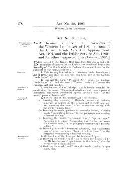 Act of 1905 - NSW Legislation