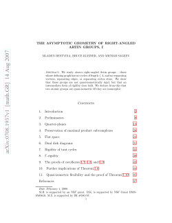 THE ASYMPTOTIC GEOMETRY OF RIGHT