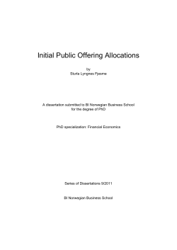 Initial Public Offering Allocations