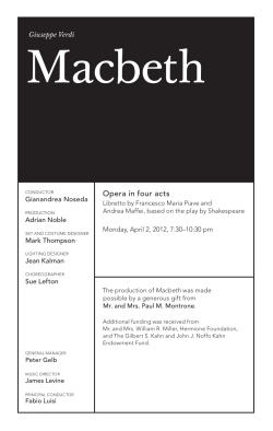 Macbeth - Metropolitan Opera