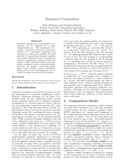 Sentiment Composition - Computational Linguistics Group