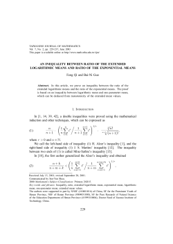 AN INEQUALITY BETWEEN RATIO OF THE EXTENDED
