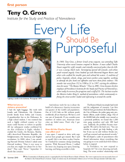 Every Life Should Be Purposeful - Federal Reserve Bank of Boston