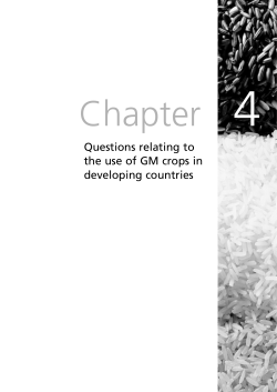 Chapter 4 – Questions relating to the use of GM crops in developing