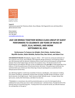 jazz 100 brings together world-class lineup