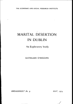 marital desertion in dublin - The Economic and Social Research