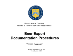 Beer Export Documentation Procedures