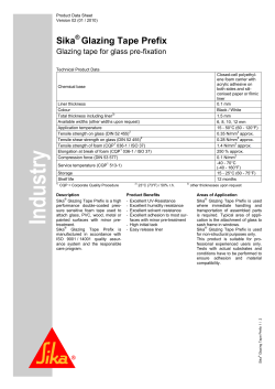 Sika&reg; Glazing Tape Prefix