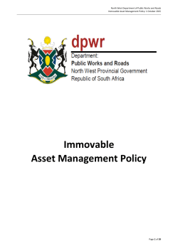 Immovable Asset Management Policy