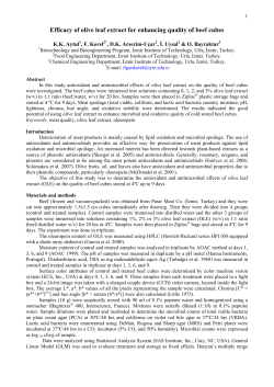 Efficacy of olive leaf extract for enhancing quality of beef cubes