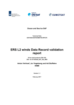 ERS L2 winds Data Record validation report