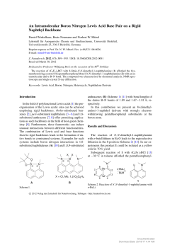 An Intramolecular Boron Nitrogen Lewis Acid Base Pair