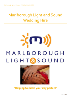 Marlborough Light and Sound Wedding Hire