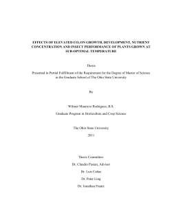 EFFECTS OF ELEVATED CO2 ON GROWTH, DEVELOPMENT