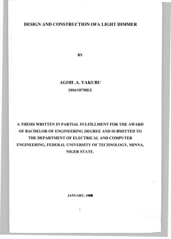 design and construction ofa light dimmer agoh.a. yakubu