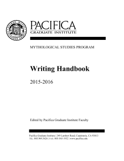 Mythological Studies Writing Handbook