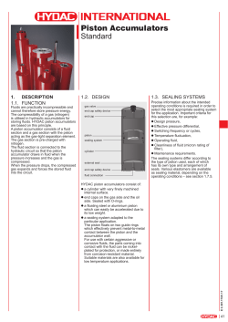 Hydraulic Piston Accumulators