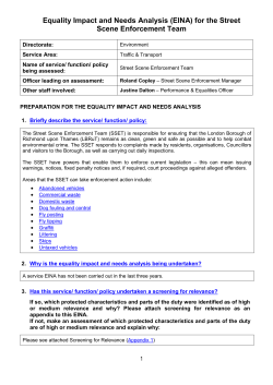 Street Scene Enforcement - London Borough of Richmond upon