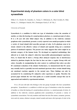 Experimental study of phantom colors in a color blind synaesthete