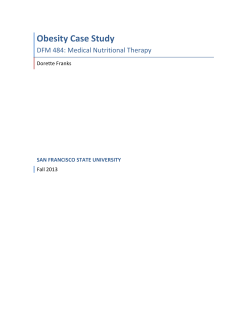 Obesity Case Study - Dorette Franks Nutrition