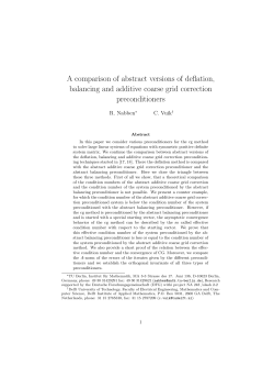 A comparison of Deflation, Balancing and additive