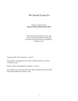 The Marital Sexual Act