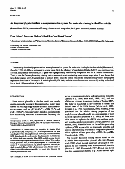An improved p-galaetosidase et-eomplementation