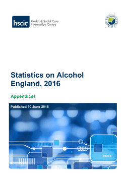 Statistics on Alcohol England, 2016
