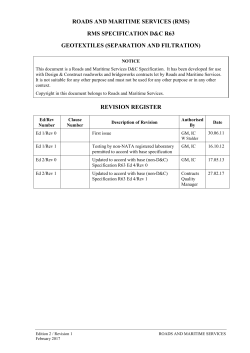 R63 Geotextiles (Separation and Filtration)