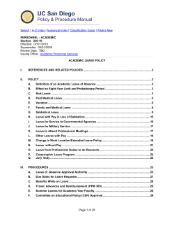 PPM 230-10 - Division of Social Sciences