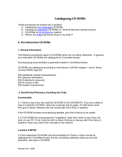 Cataloguing CD-ROMs