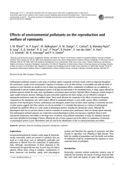 Effects of environmental pollutants on the reproduction