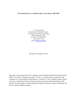 The Federal Reserve as Global Lender of Last Resort, 2007