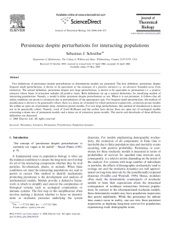 Persistence despite perturbations for interacting populations